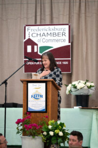 Penny McBride, retired Chamber CEO, accepted the first (and newly renamed) Penny McBride Distinguished Service Award. 